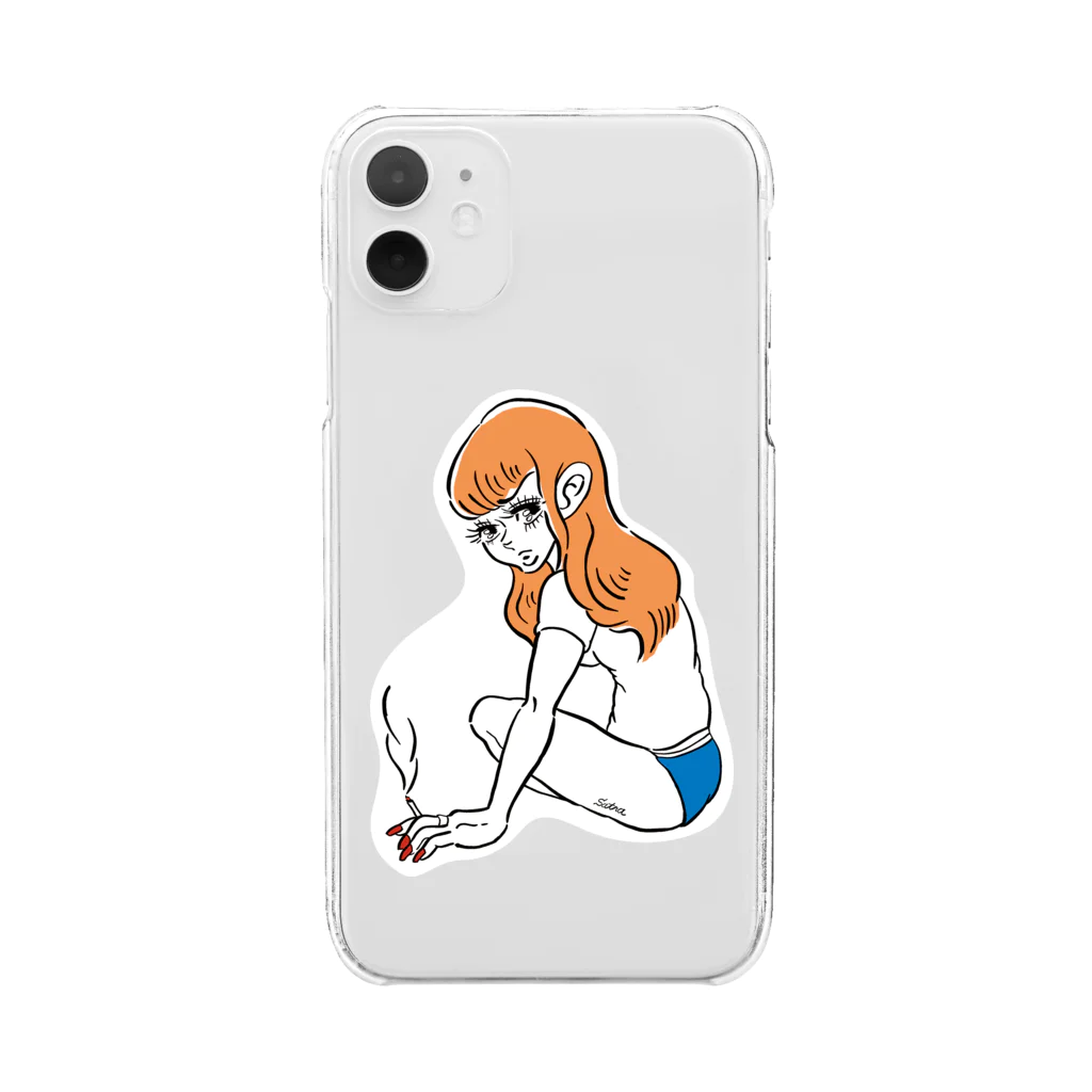 DODODORIのSMOKING ONEECHAN Clear Smartphone Case