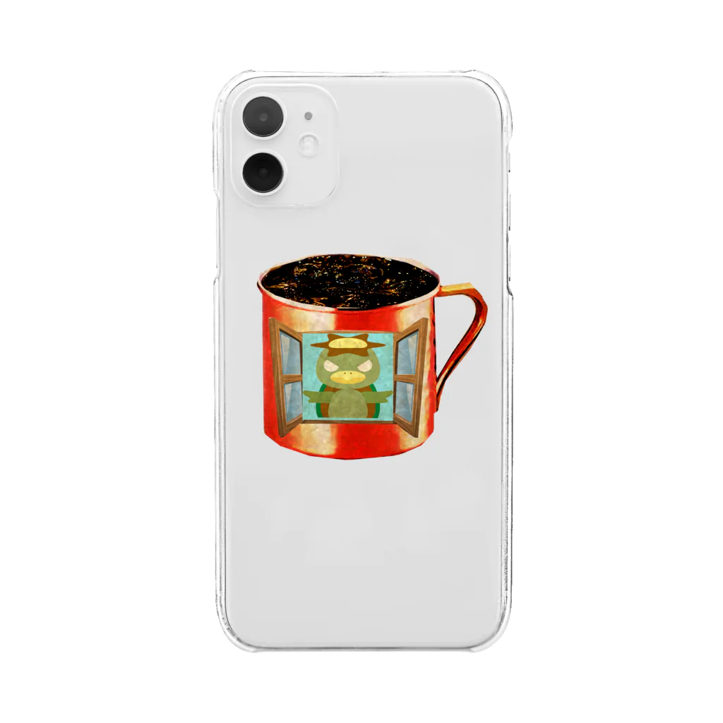 Danke Shoot CoffeeのCopper Cappar Clear Smartphone Case