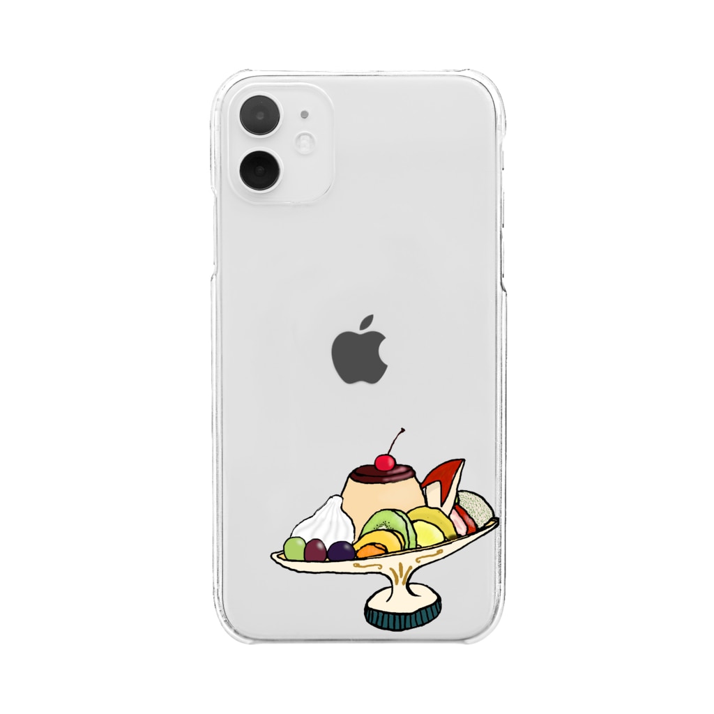気ままに創作　よろず堂のプリン・ア・ラ・モード　ポップ Clear Smartphone Case