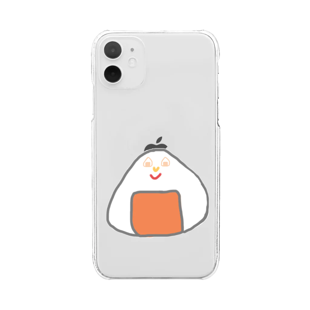 胡実クルミのOrange rice ball boy Clear Smartphone Case