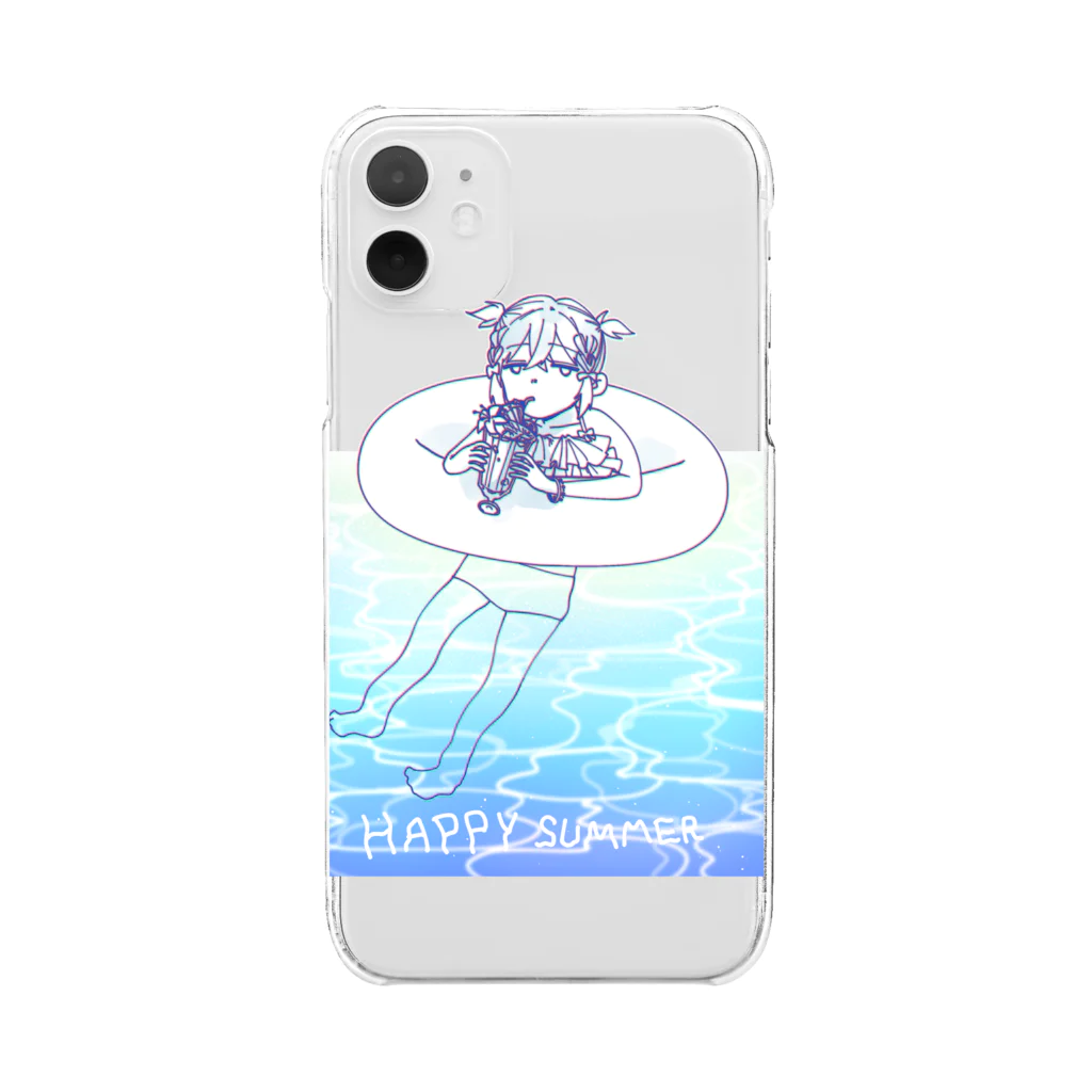 くうせいのはっぴーさまー Clear Smartphone Case