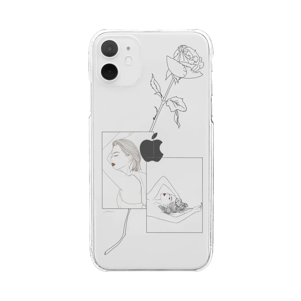 imuukiの【Imuuki | sae】 roseⅡ Clear Smartphone Case