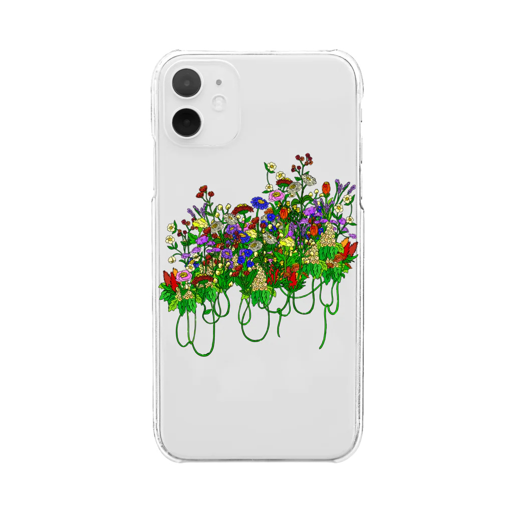 吉田アユの仮想花ブーケ/クリア Clear Smartphone Case