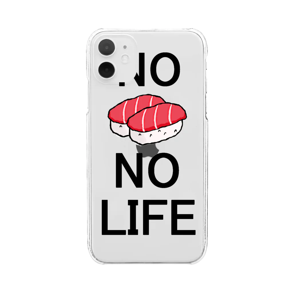 ひよこねこ ショップ 1号店のNo Sushi No Life Clear Smartphone Case