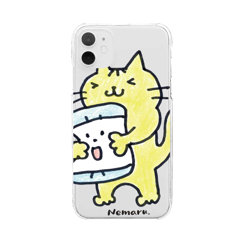 NEMARU andSHOPのトラちゃん2(Color） Clear Smartphone Case