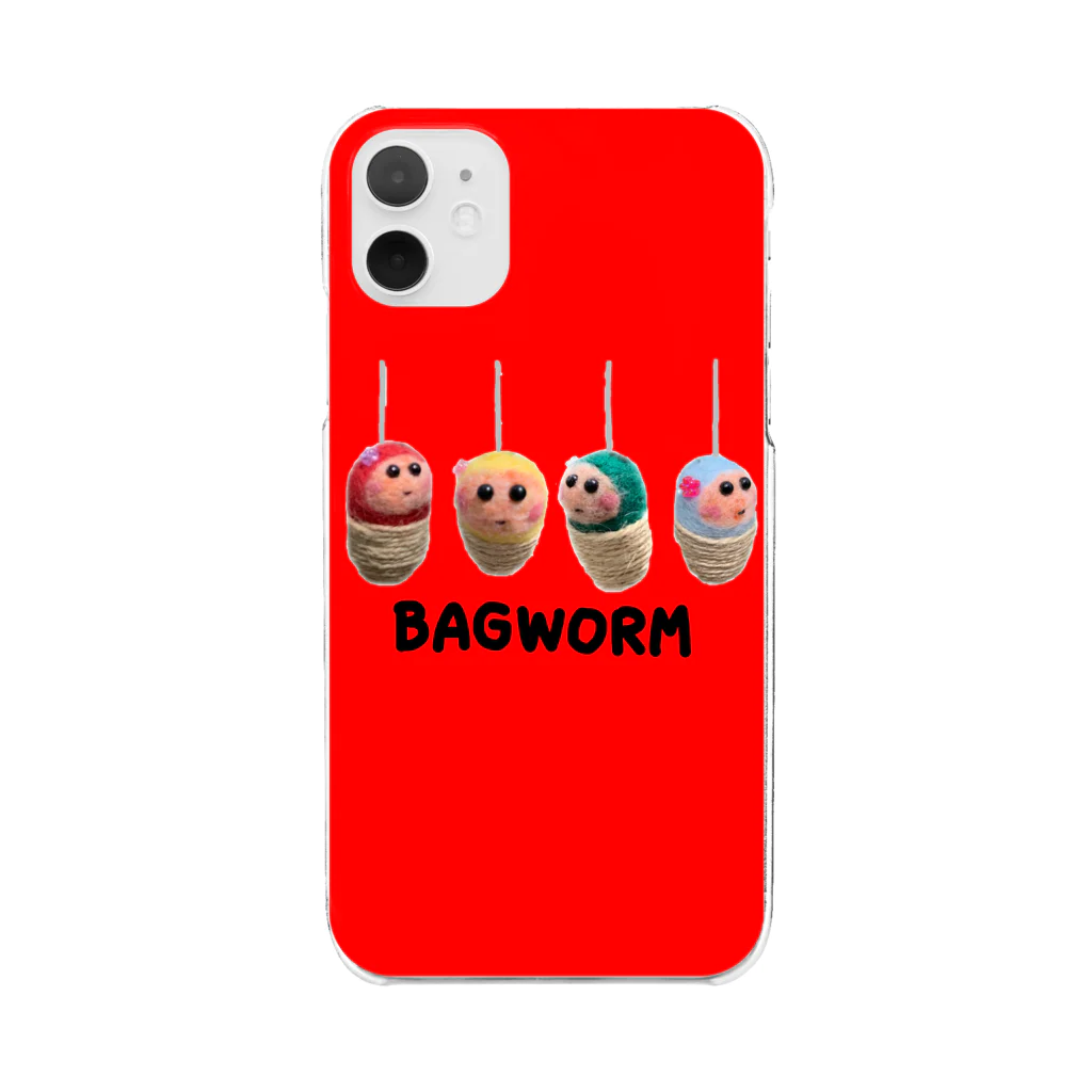 miritakaの時間のBAGWORM（赤） Clear Smartphone Case