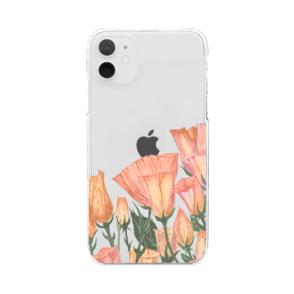 yumika_newyorkのFlowerspring Clear Smartphone Case