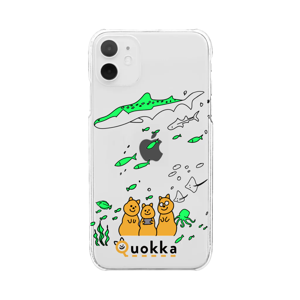 QuokkaGOODSのクオッカ　水族館GREEN.ver Clear Smartphone Case