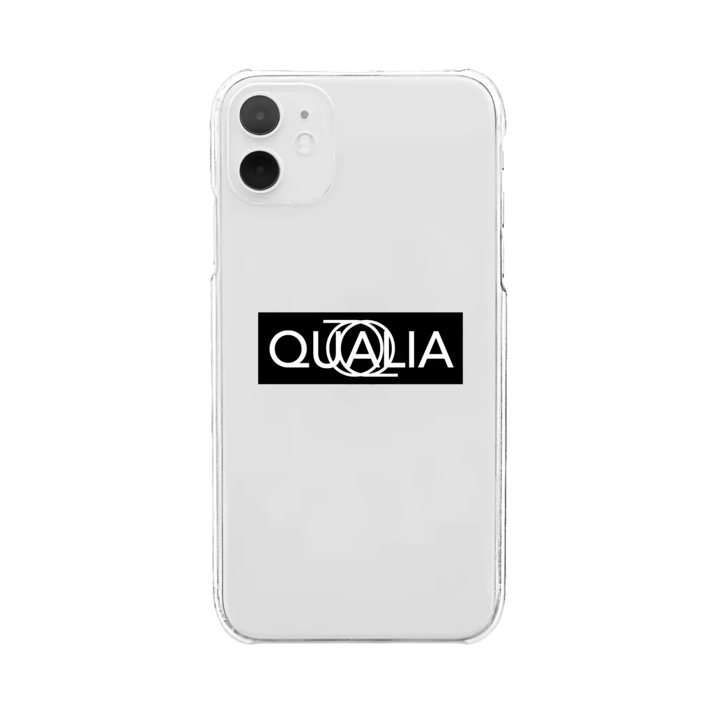 QUALIAのQUALIA box logo iPhon case クリアスマホケース