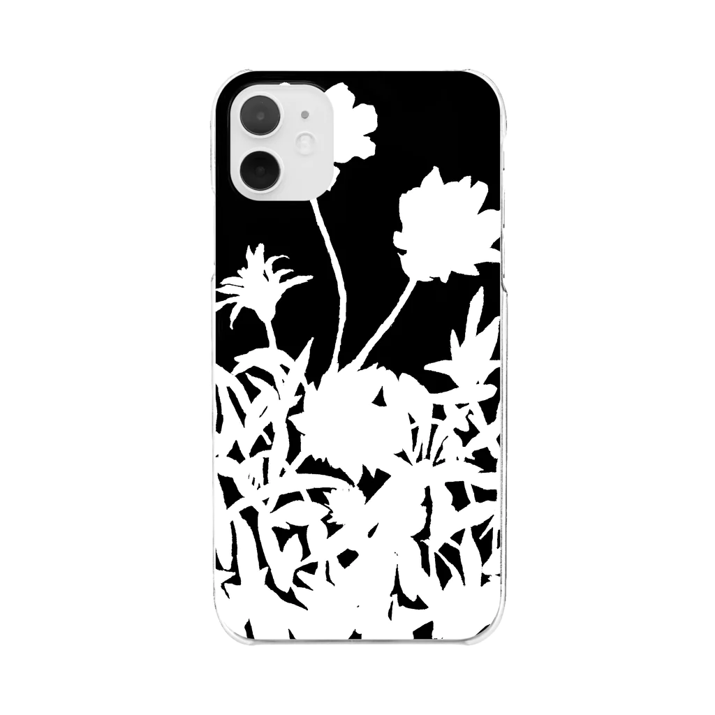 気ままに創作　よろず堂の花咲く小径②黒 Clear Smartphone Case