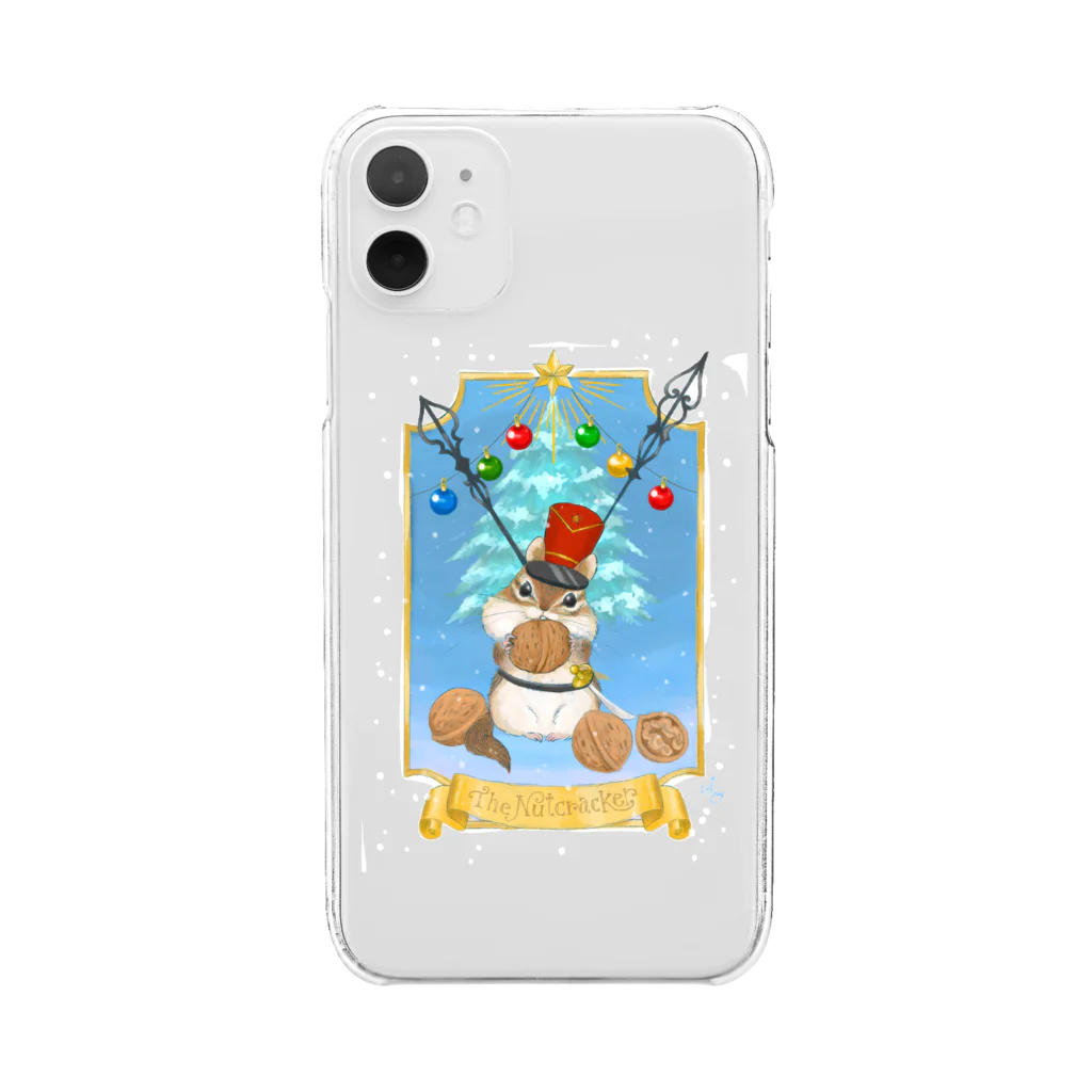 ermineの🎄🐿くるみ割り人形のリス Clear Smartphone Case