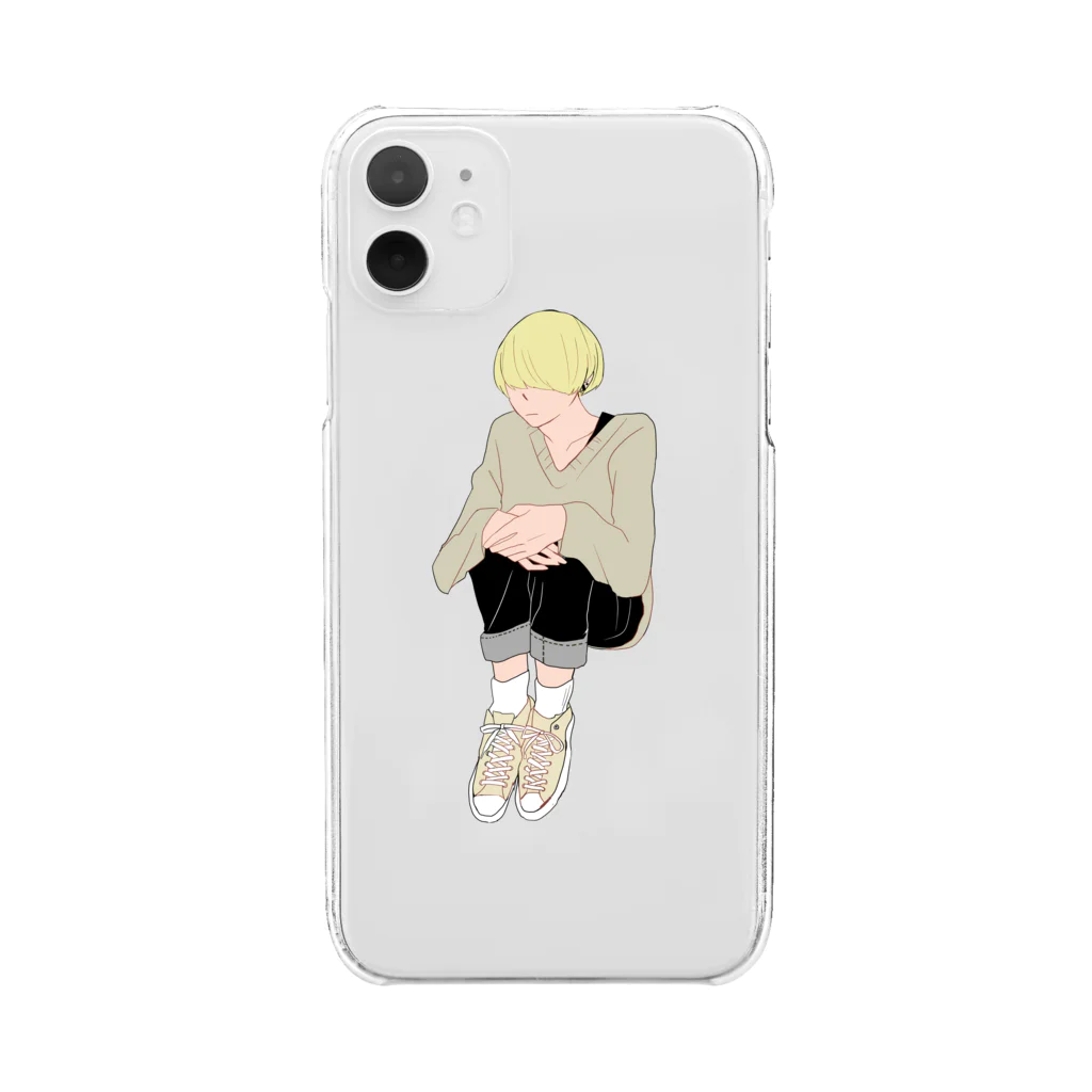 さかなおいしいの金髪マッシュくん Clear Smartphone Case