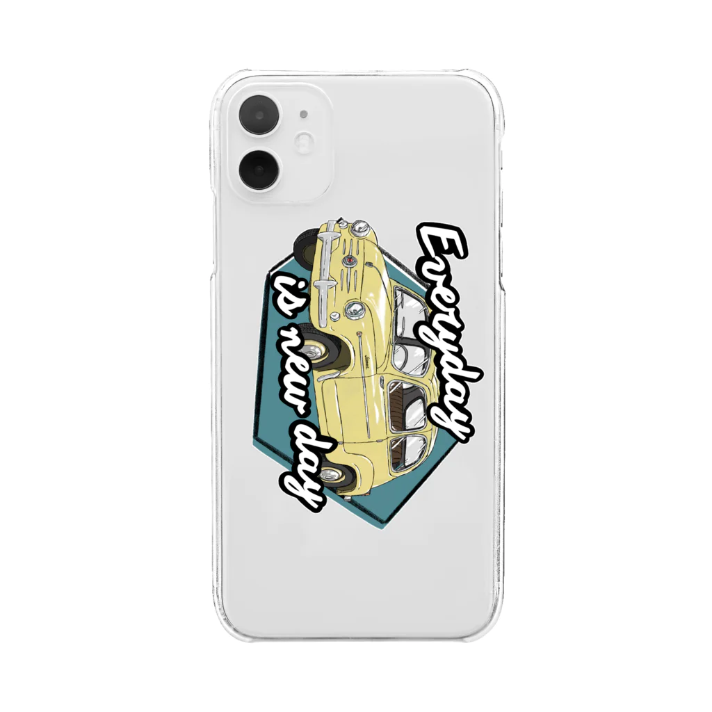 :FelizのEveryday is new day Clear Smartphone Case