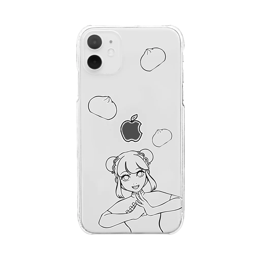 MACHIDAのちゃいなちゃん（白黒 Clear Smartphone Case