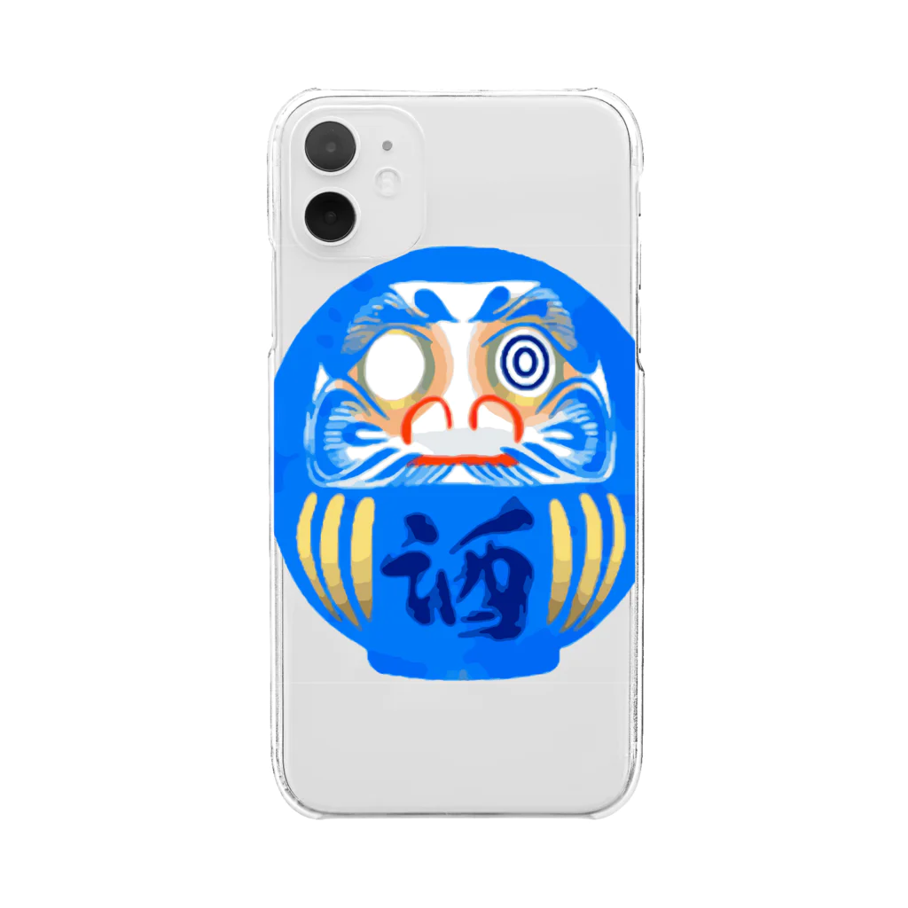 T5K 蒸男 肩の人の酒ダルマ Clear Smartphone Case