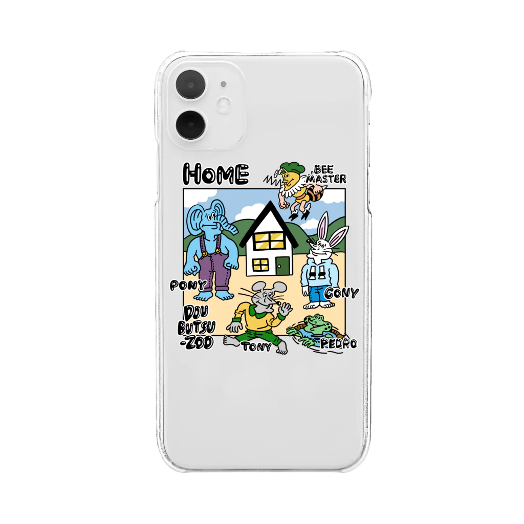 THE DOUBUTSU-ZOO SHOPのHOME DOUBUTSU-ZOO Clear Smartphone Case