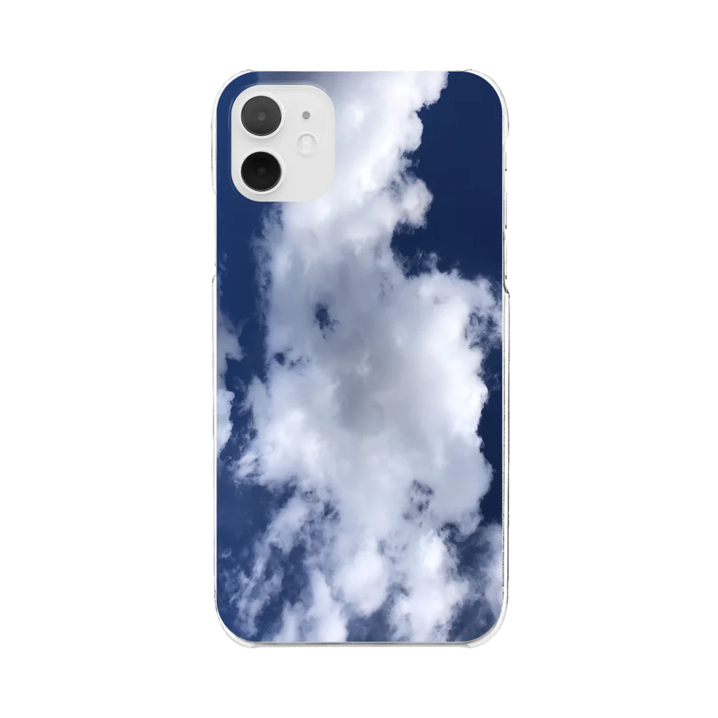 SORAIROの青空　冬の午後　晴れ　白い雲 Clear Smartphone Case