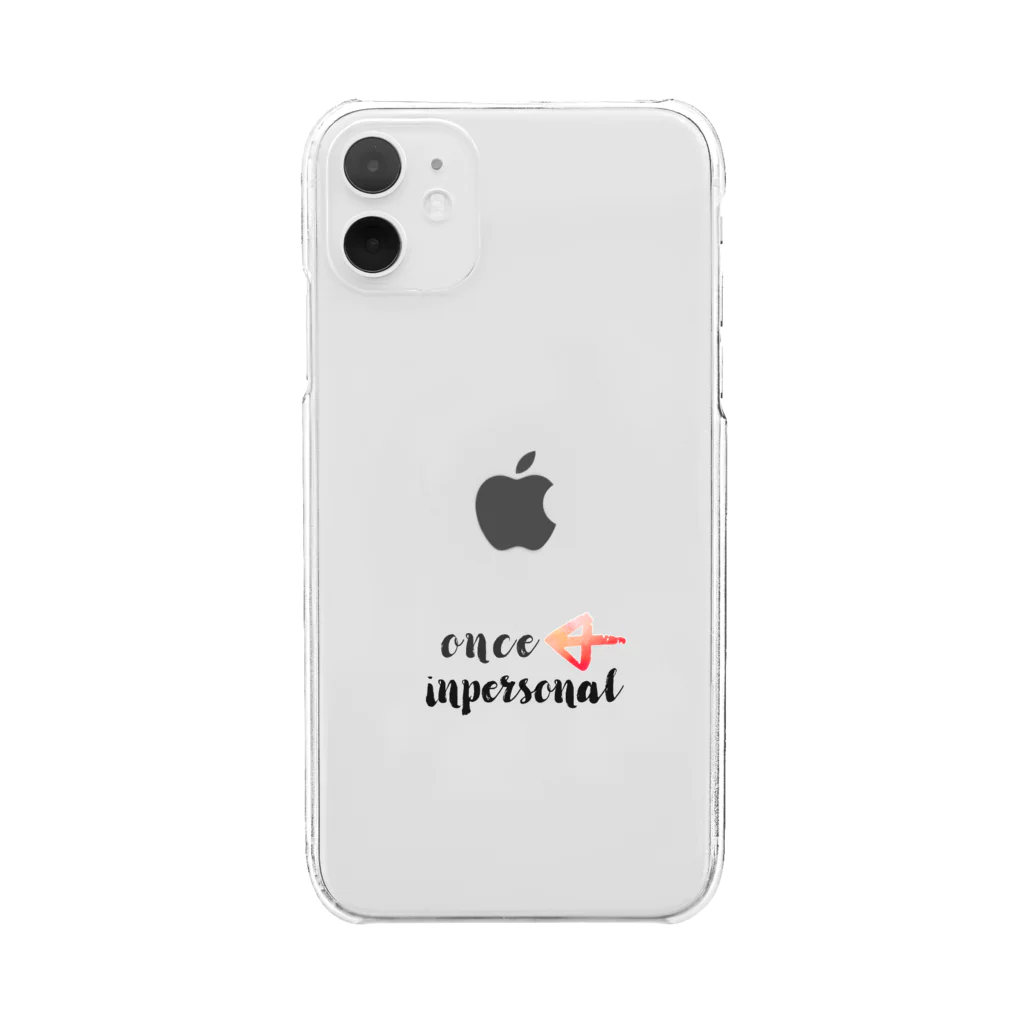 once-impersonalのネームロゴ【OiL】 Clear Smartphone Case