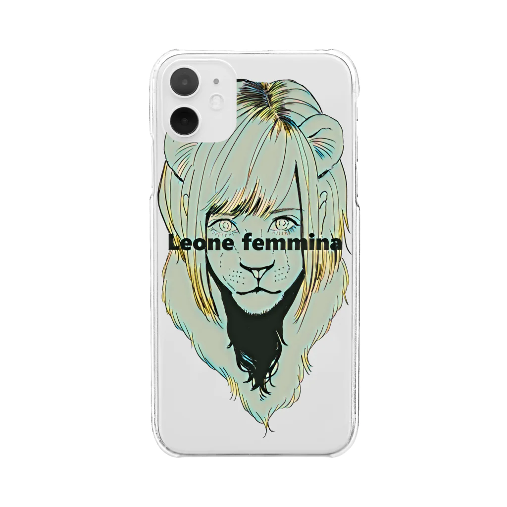 【みるかグッズ②】（SUZURI店）の【Leone femmina】 Clear Smartphone Case