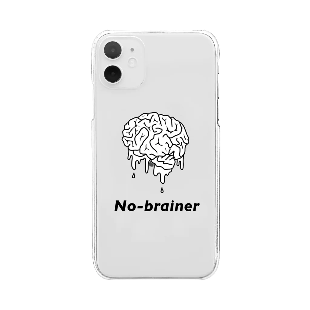 No-brainer のNo-brainer  Clear Smartphone Case