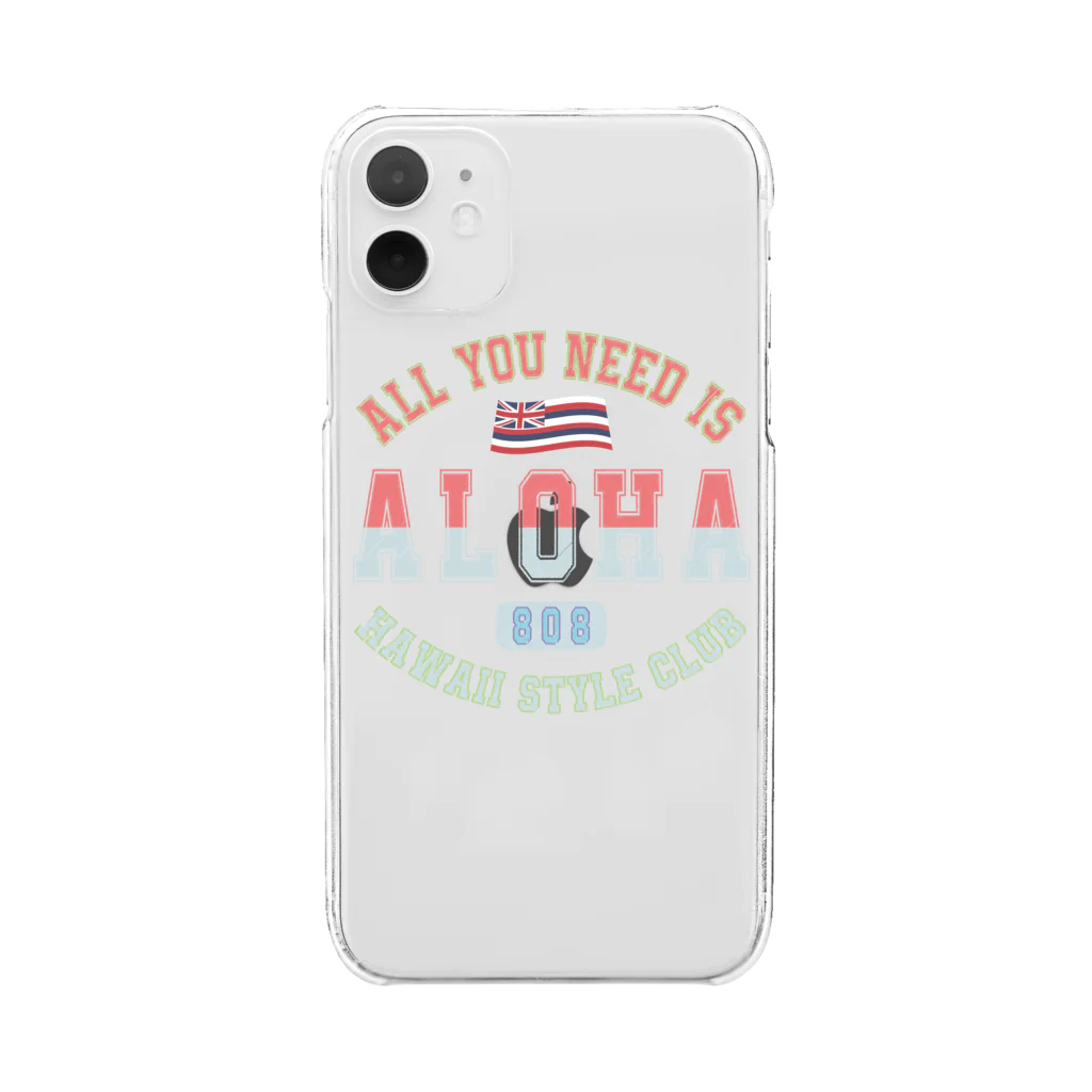 ハワイスタイルクラブのALOHA Sunset Clear Smartphone Case