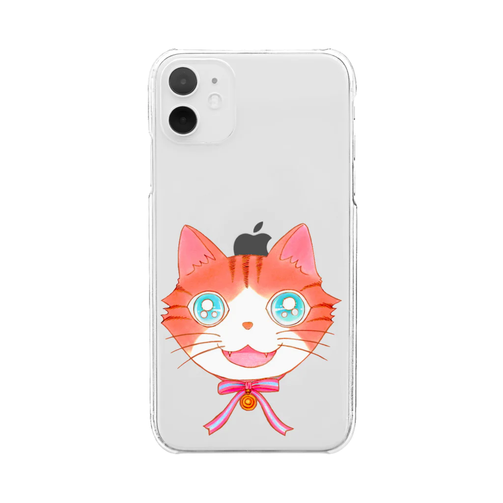 sanasanaのBlueeyes Cat Clear Smartphone Case