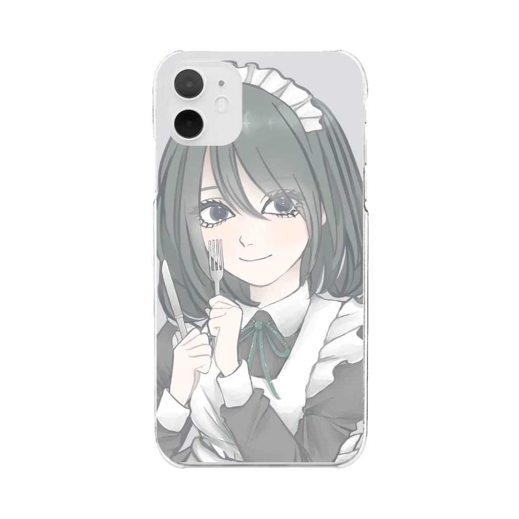 またろうのお食事メイド Clear Smartphone Case