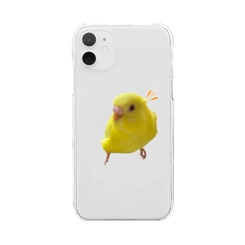 chidikimuのねぐせいんこ Clear Smartphone Case