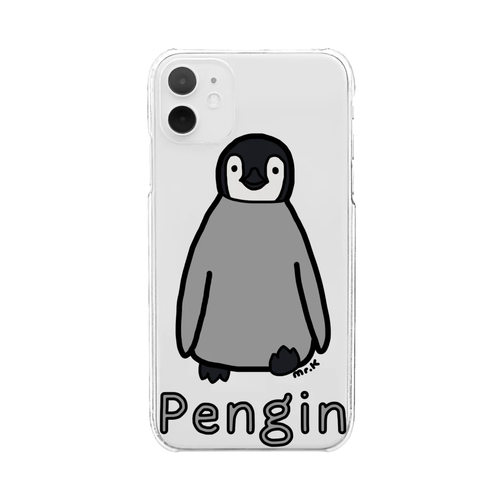 MrKShirtsのPengin (ペンギン) 色デザイン クリアスマホケース