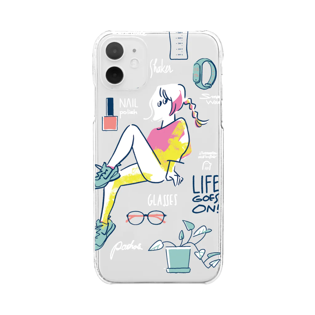 ユッカ・バッファローのLIFE GOES ON ! Clear Smartphone Case