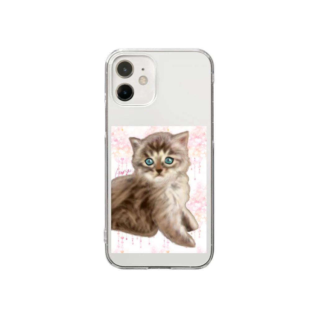 アニマルデザインはなの遊んでほしい子猫 Clear Smartphone Case