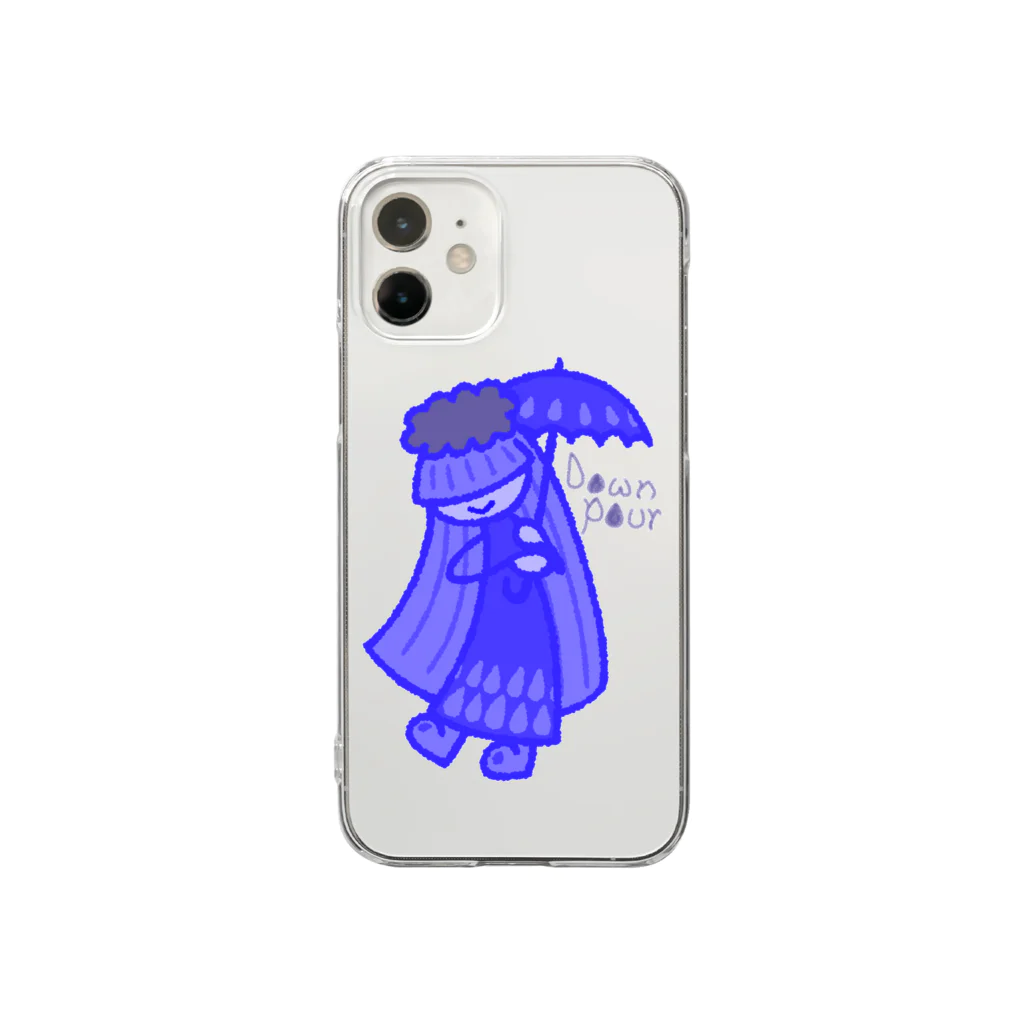 ウサネコのウェザーず＊ドシャブリさん Clear Smartphone Case