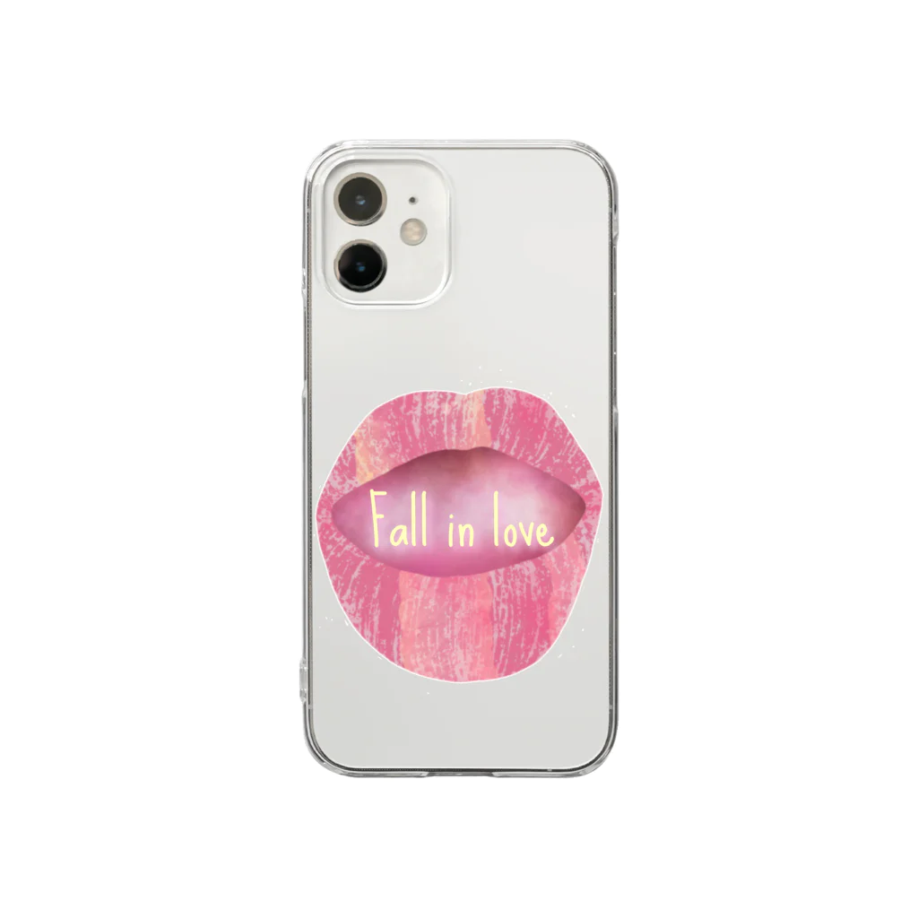 ぽんぽこあんぽんたんのLips💋 foll in love Clear Smartphone Case