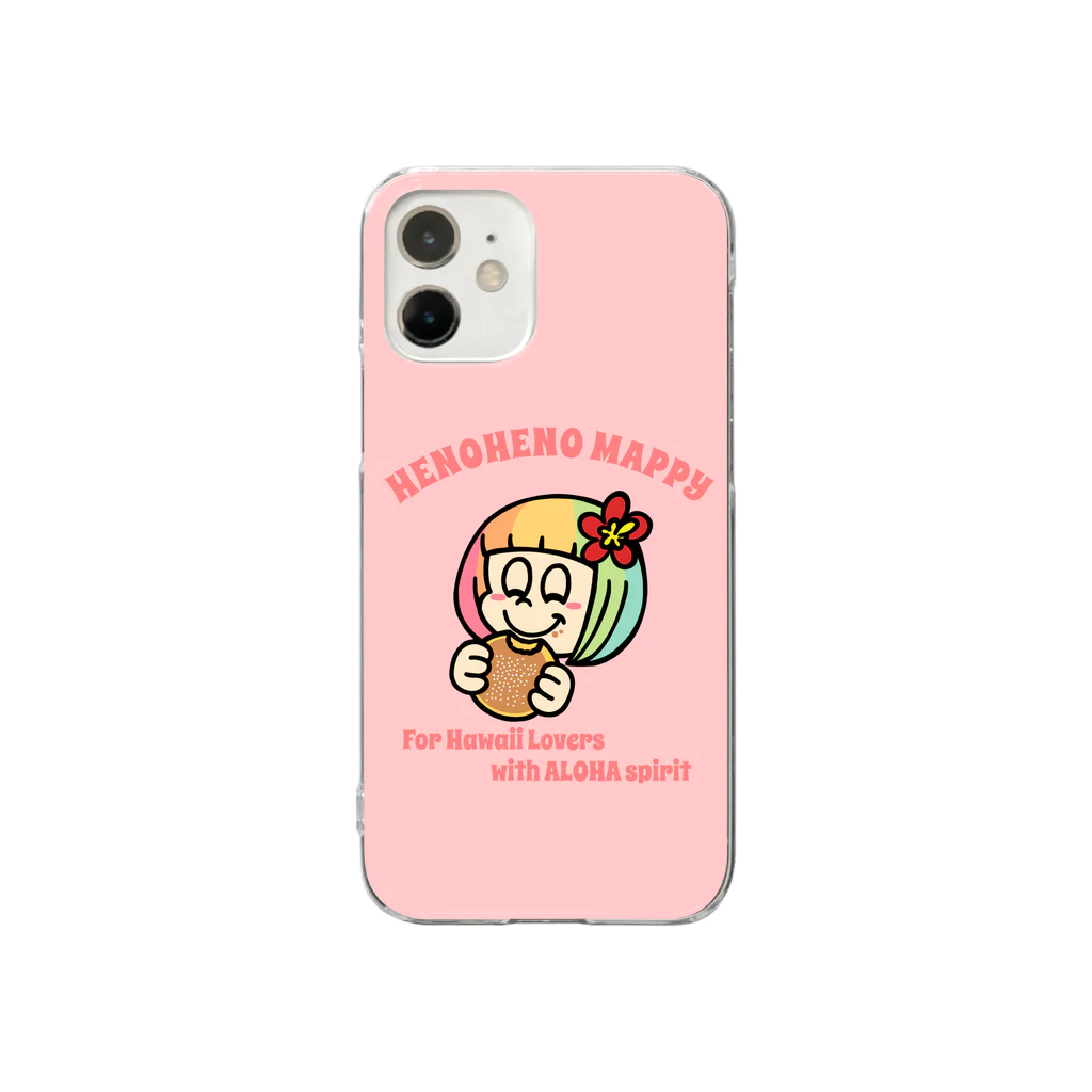 ハワイが大好きな女の子『HENOHENO MAPPY』のYUMMY2021(ハワイを愛するあなたへ) Clear Smartphone Case