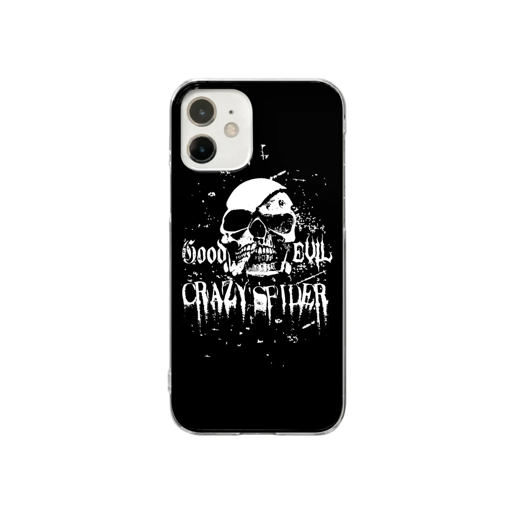 CRAZY SPIDER　クレイジースパイダー　（グッズ）の【原価販売】 TFスカルスマホケース（CRAZY SPIDER） Clear Smartphone Case