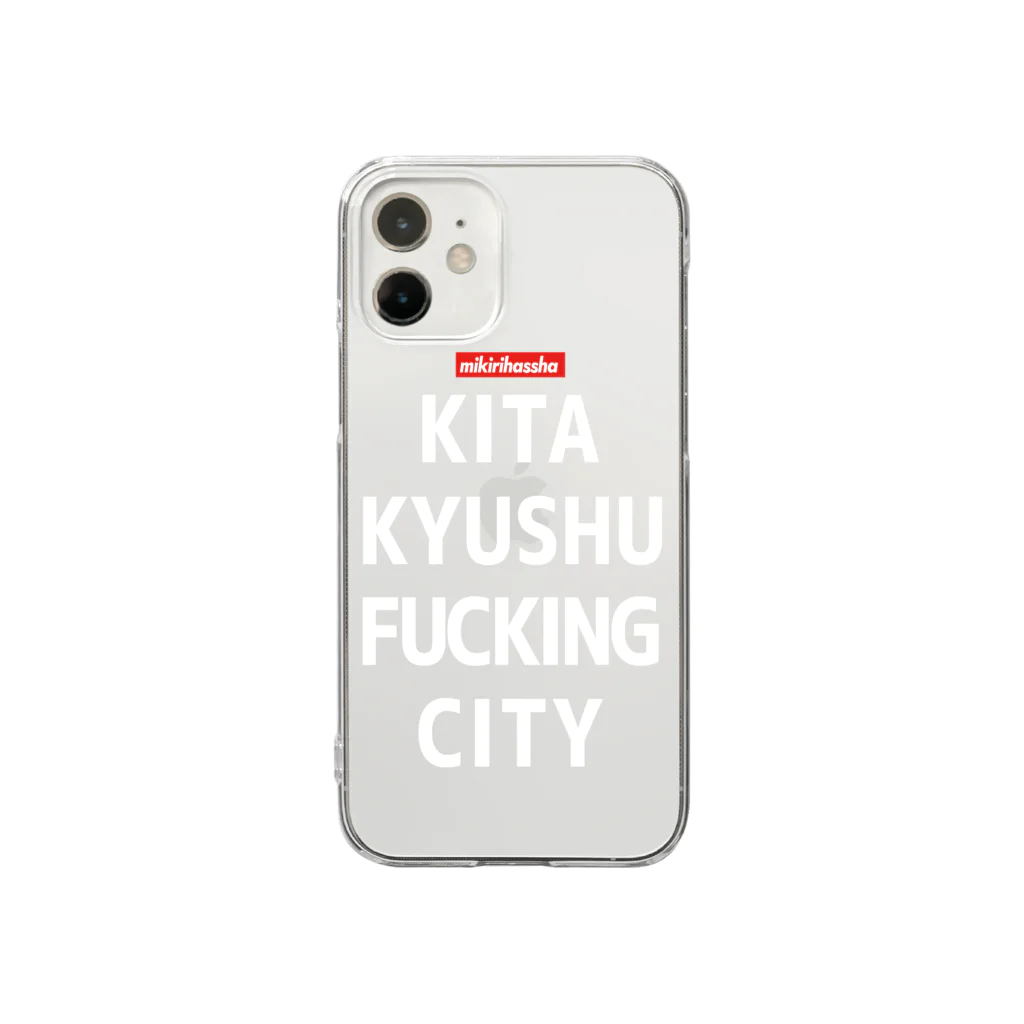 mikiri_officialのI LOVE KITAKYUSHU 白字 Clear Smartphone Case