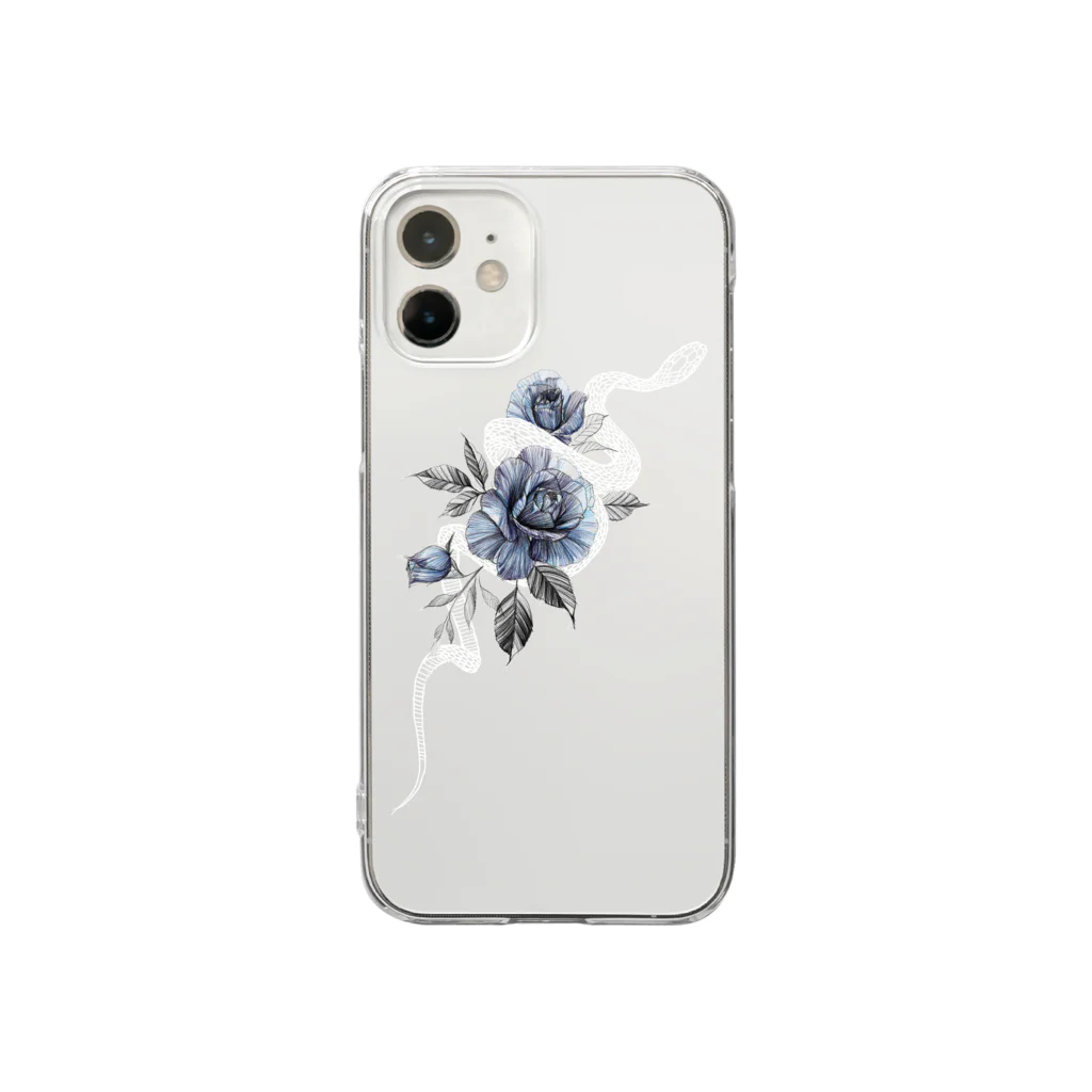 暁月このはの青薔薇と蛇 Clear Smartphone Case