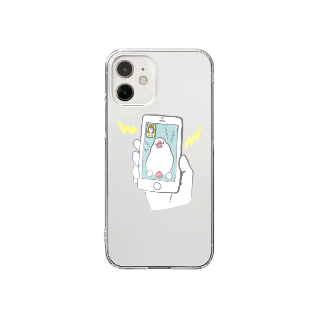 emiの文鳥ちゃん オンラインミーティング Clear Smartphone Case