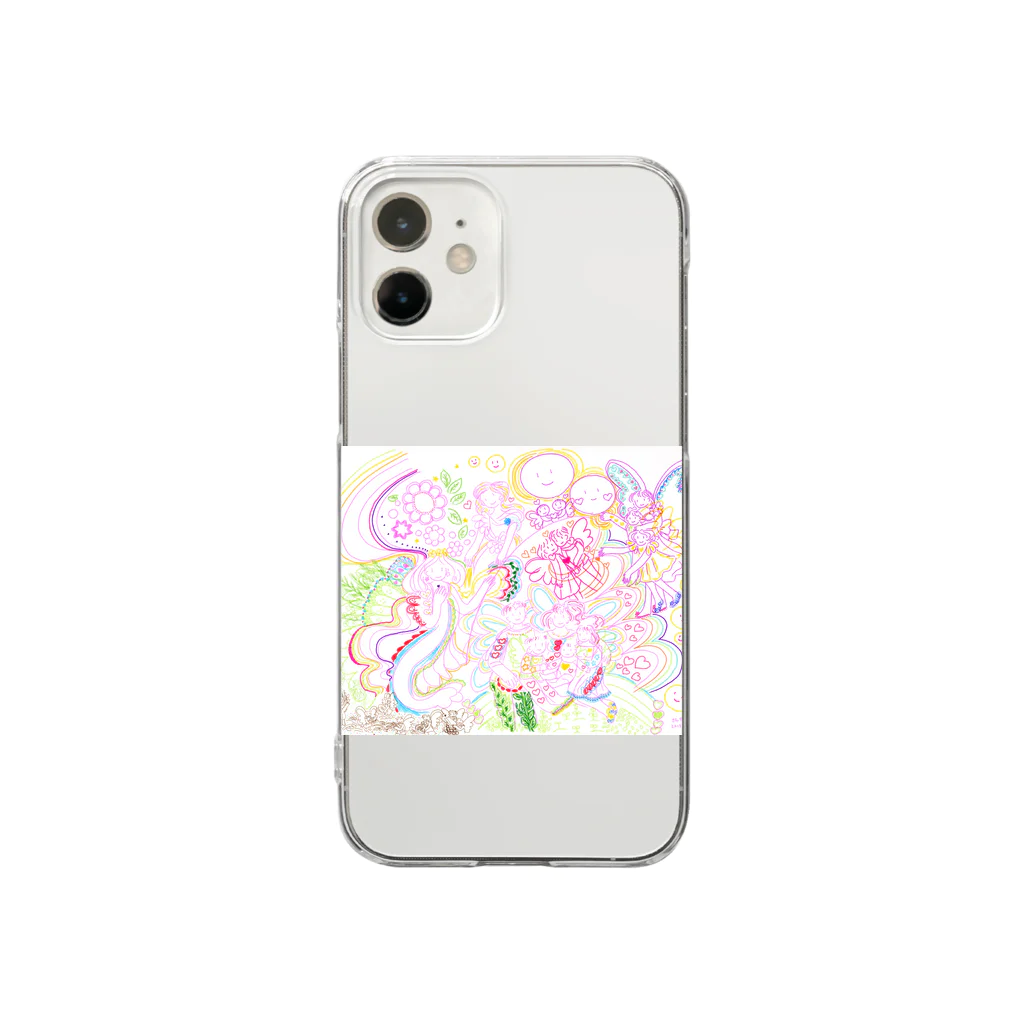 さん かよこの宇宙の女神の家族 Clear Smartphone Case