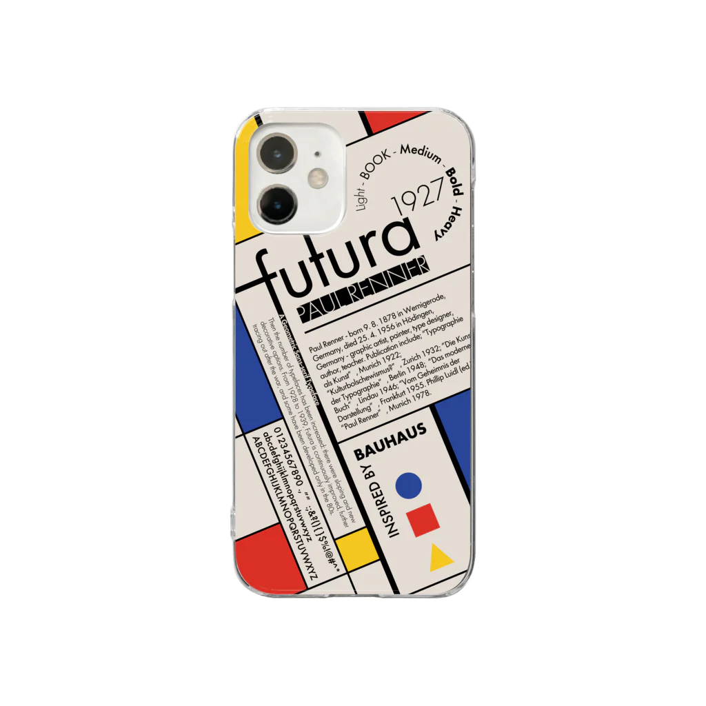 No.30_DesignWorks typographyのFutura Typography Design  Clear Smartphone Case