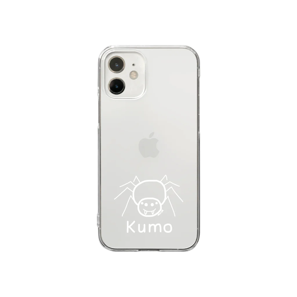 MrKShirtsのKumo (クモ) 白デザイン Clear Smartphone Case
