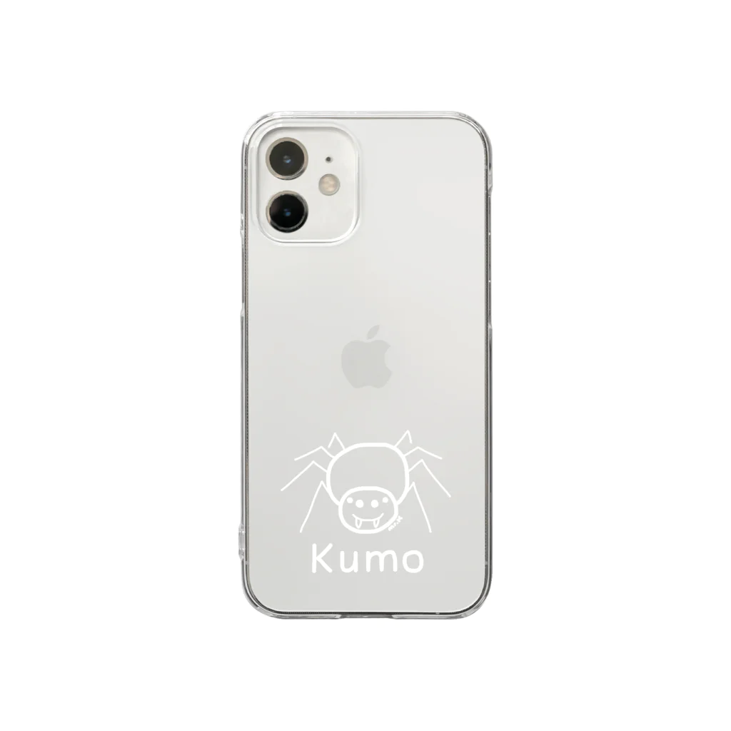 MrKShirtsのKumo (クモ) 白デザイン クリアスマホケース