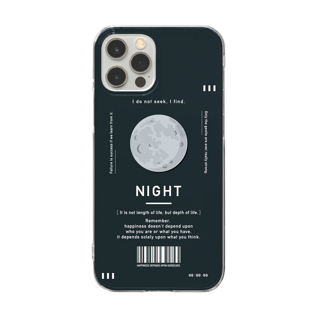 TANA_DESIGN_HONPOの夜にどうしても考え込んじゃう人の為のiPhoneケース Clear Smartphone Case