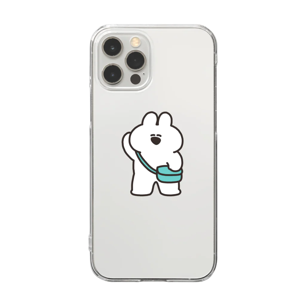 ナポリのSUZURIのショルダーバッグうさちゃん Clear Smartphone Case