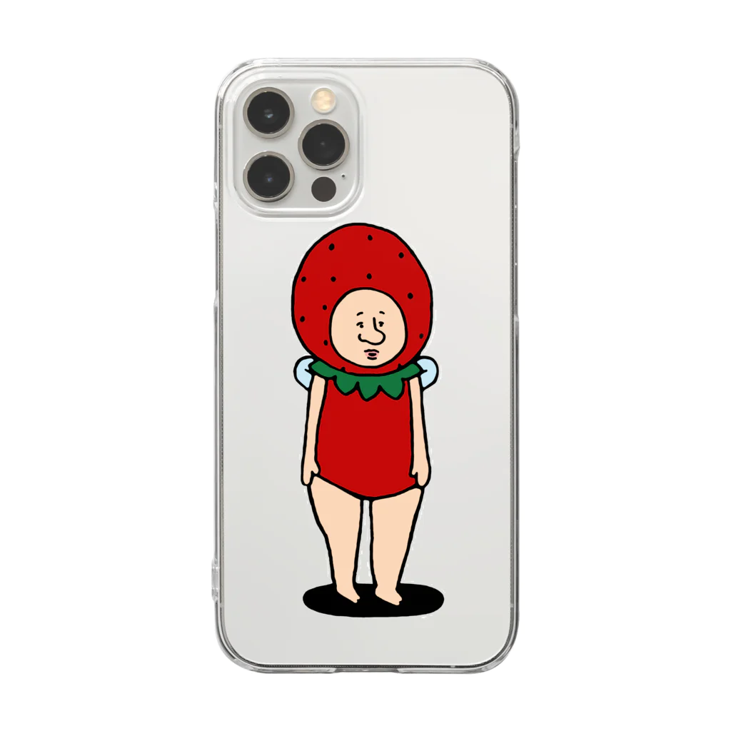 【Yuwiiの店】ゆぅぅぃーのいちごの妖精さん　ひとり Clear Smartphone Case