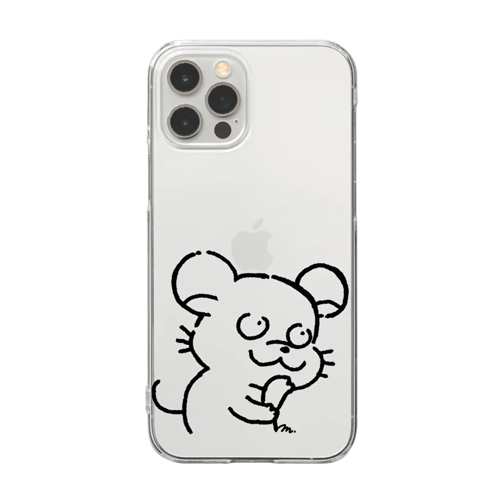 AmuAmu shopのまるで思慮深いねずみ Clear Smartphone Case