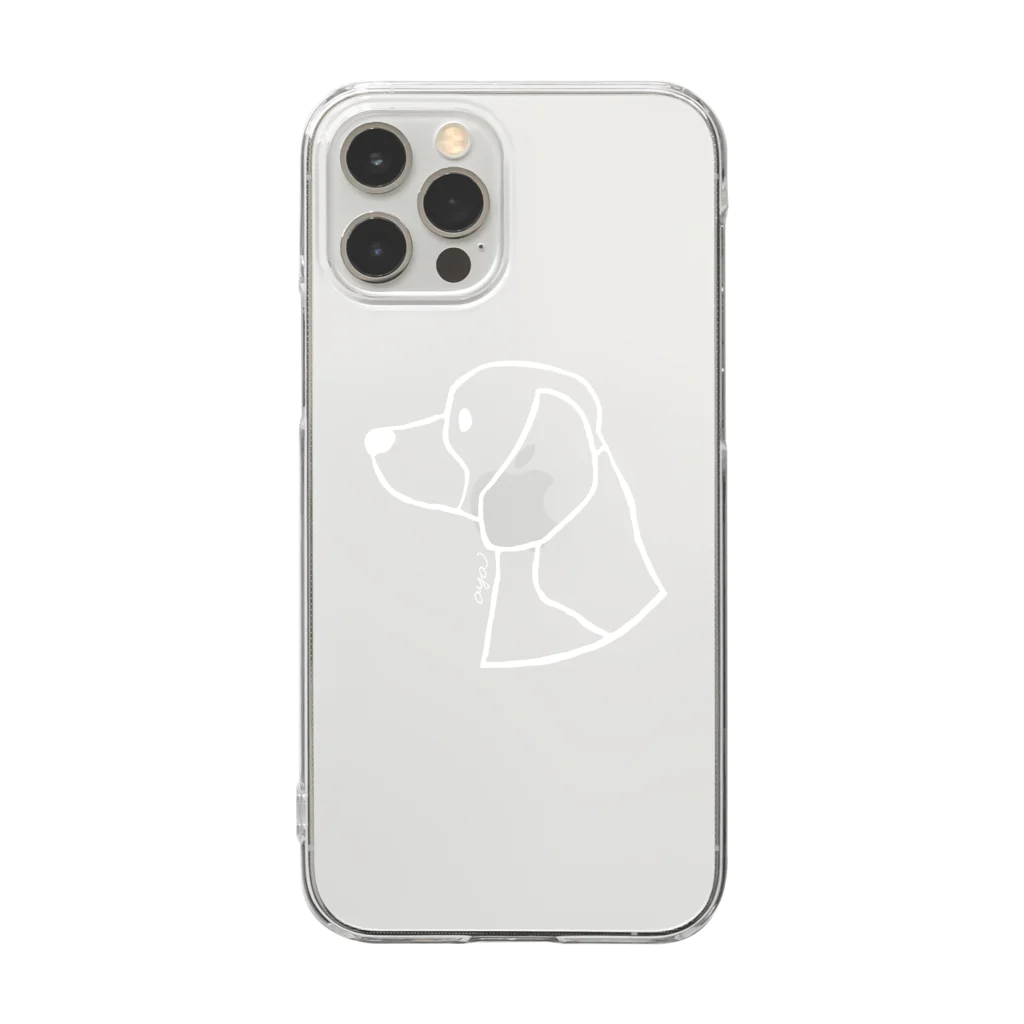 aya1のビーグル〈白線〉 Clear Smartphone Case