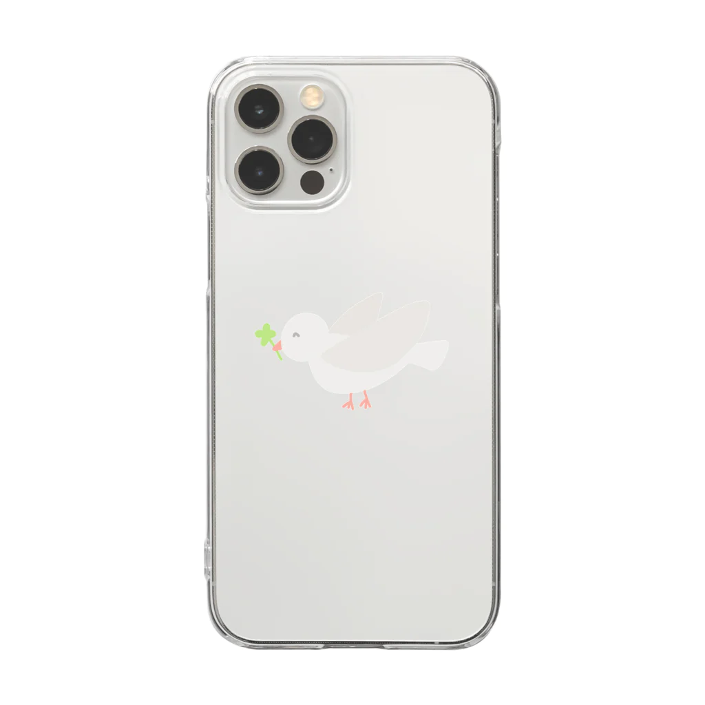 うめこの幸せを運ぶ鳩 Clear Smartphone Case