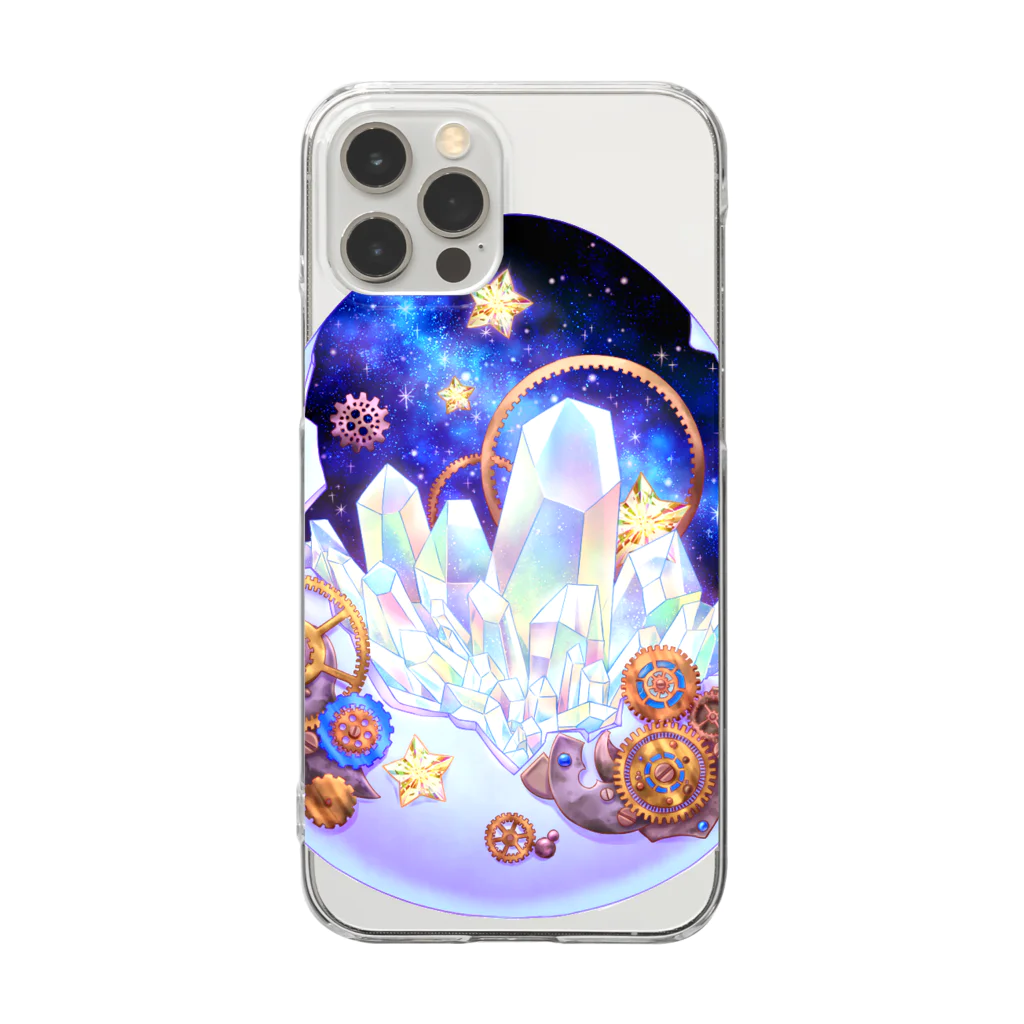 星屑屋魔法雑貨店の宙たまごと少年結晶 Clear Smartphone Case