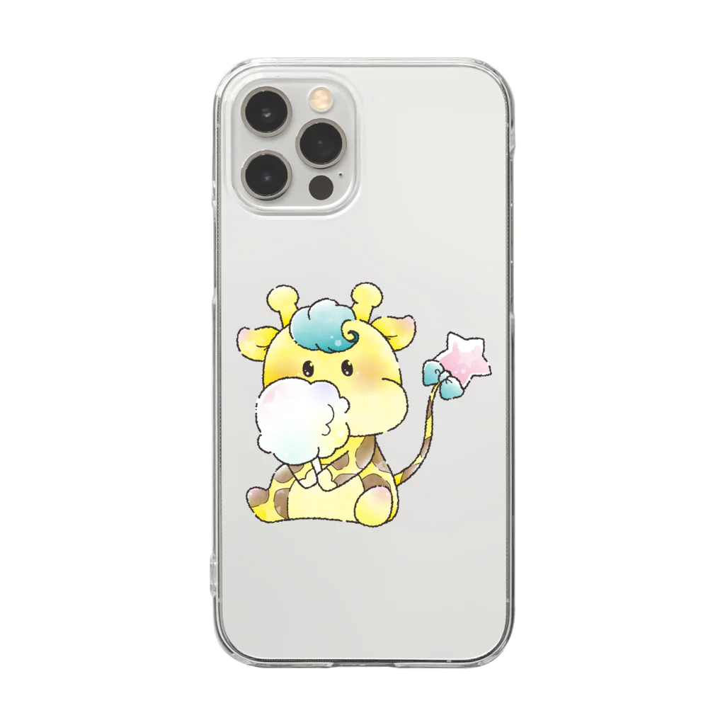 星のどうぶつ園のゆめかわきりん Clear Smartphone Case